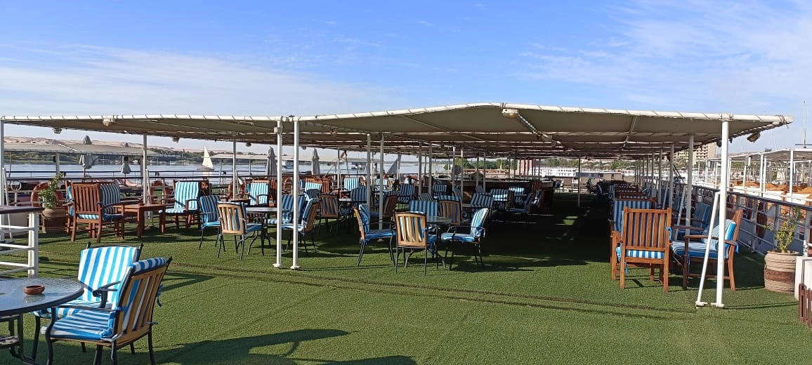 Sun deck of the MS TiYi Nile Cruise Nile cruise